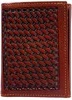 3D Belt Company AW91 Chestnut Wallet with Smooth Edge Trim